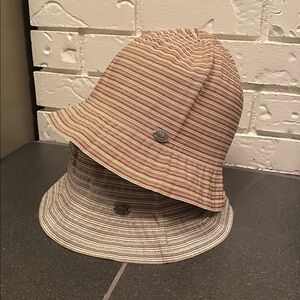 Roots Lot of 2 Striped Bucket Hats
